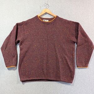 Woof Designs Wool Sweater Men's XL Colourful Heavy Made In Canada Vintage